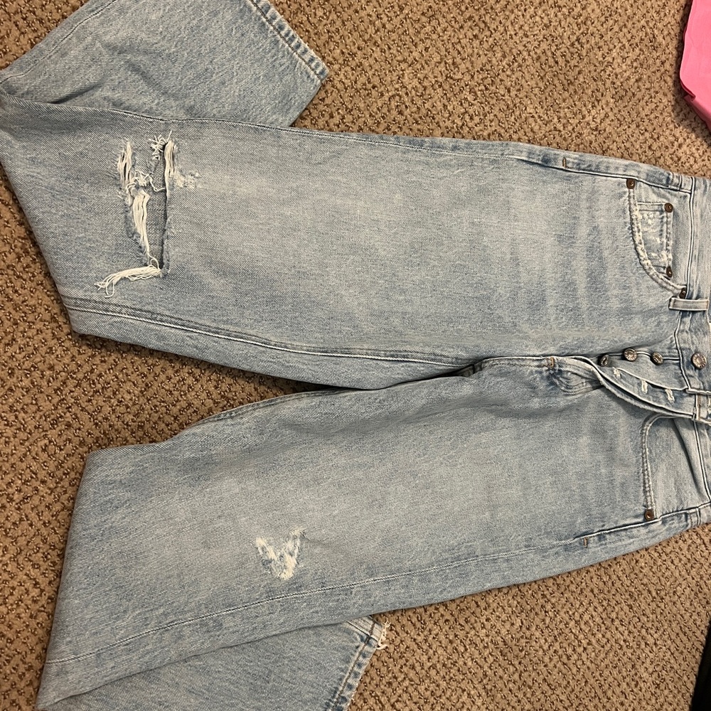 Agolde Riley straight legged light denim size 26 - Picture 2 of 4